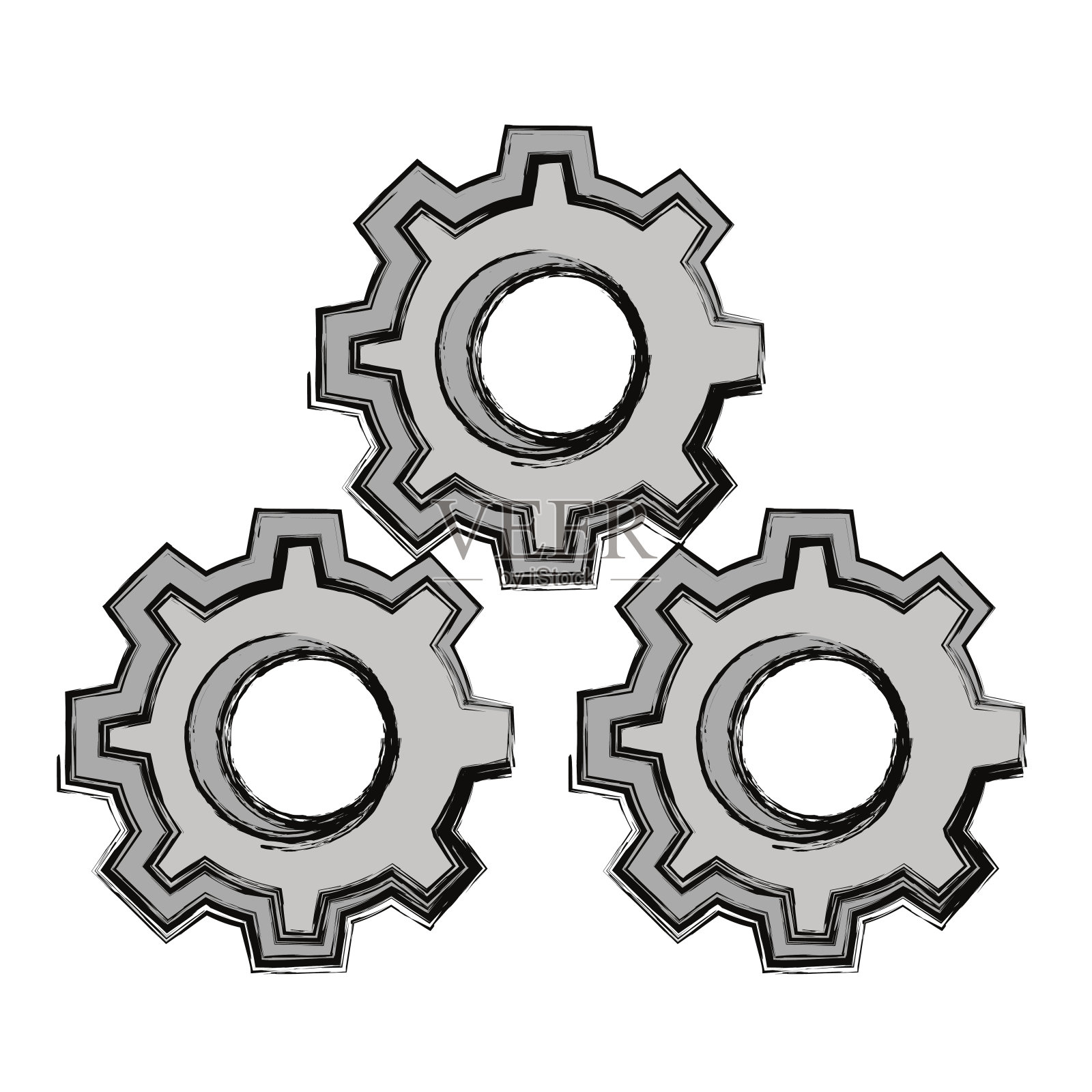 齒輪機械零件卡通
