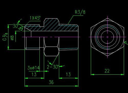 機(jī)械零件cad圖紙
