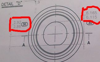 機械加工工廠圖紙中一個零件部位標注有兩個尺寸數值,取哪個值 采用的都是公制還是英制